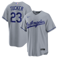 Los Angeles Dodgers Nike Kyle Tucker Road Replica Baseball Jersey - Gray