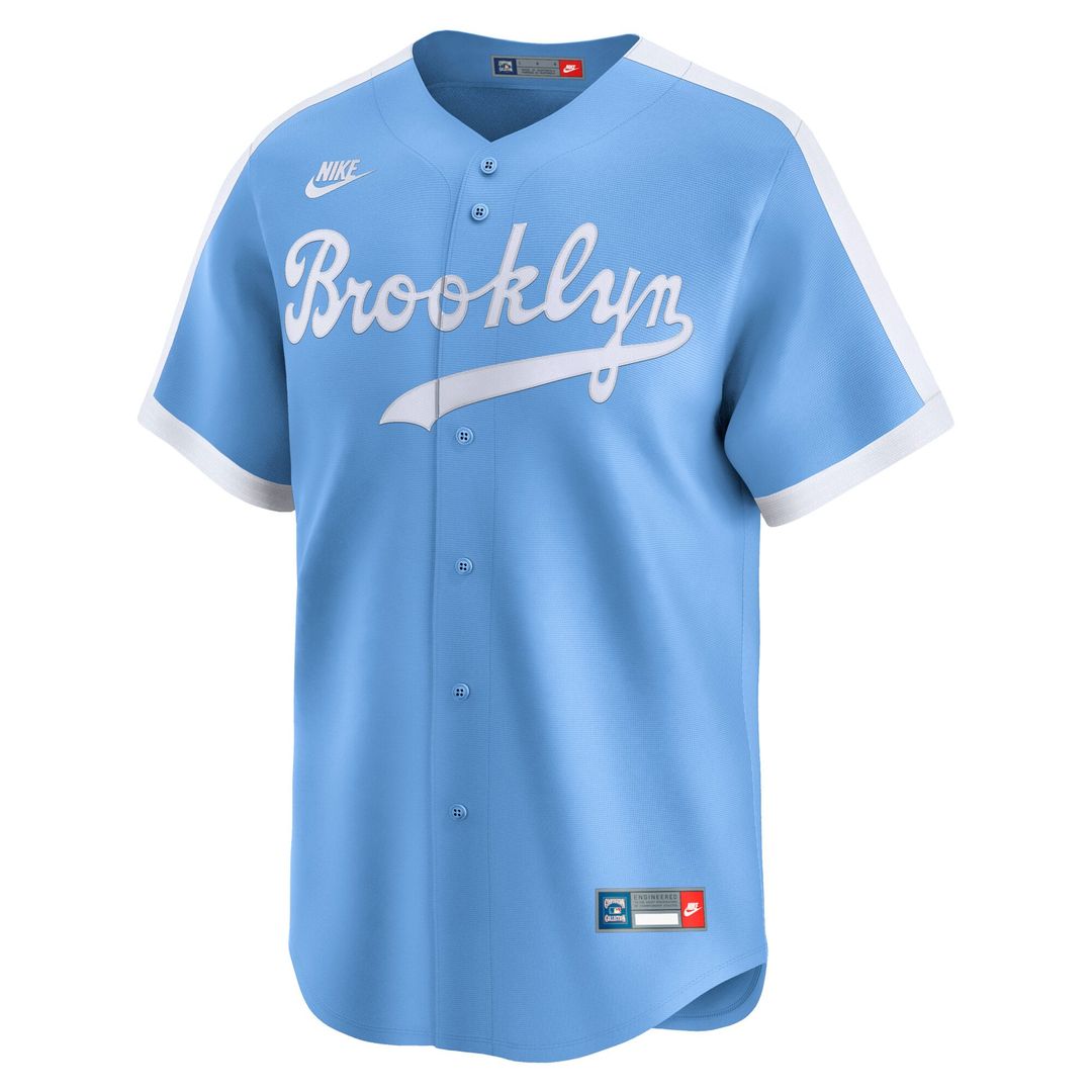 Brooklyn Dodgers Nike Cooperstown Collection Limited Baseball Jersey - Light Blue