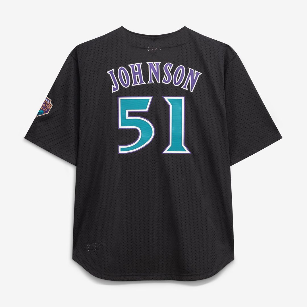 Arizona Diamondbacks Mitchell & Ness Randy Johnson Big & Tall Cooperstown Mesh Batting Practice Baseball Jersey - Black