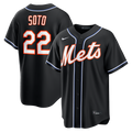 New York Mets Nike Juan Soto Fashion Replica Black Out Baseball Jersey
