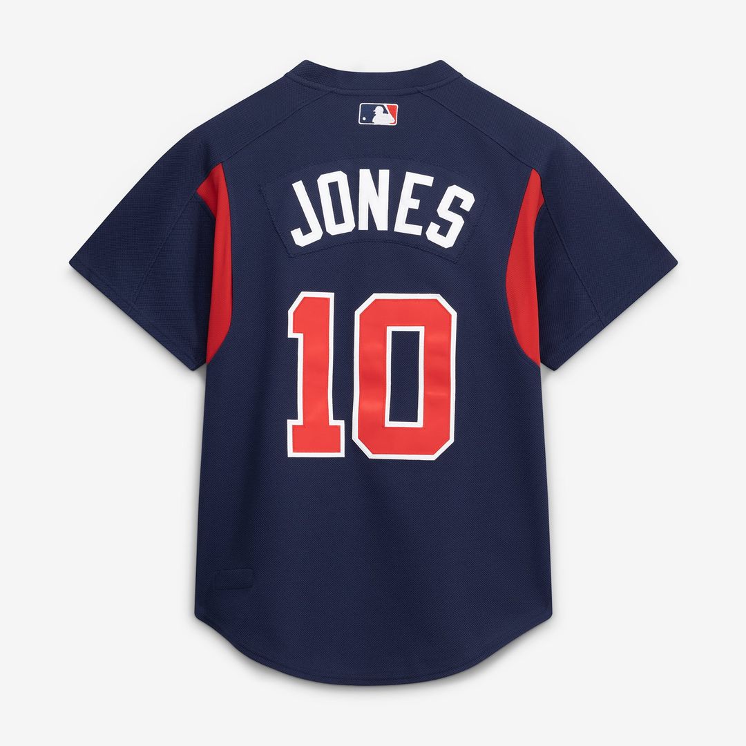 Atlanta Braves Mitchell & Ness Chipper Jones Authentic Batting Practice Baseball Jersey - Navy