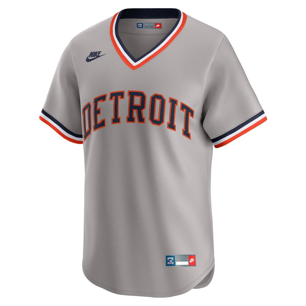 Detroit Tigers Nike Cooperstown Collection Limited Baseball Jersey - Gray