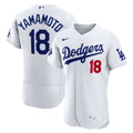 Los Angeles Dodgers Nike Yoshinobu Yamamoto Home Authentic Sponsor Patch Baseball Jersey - White