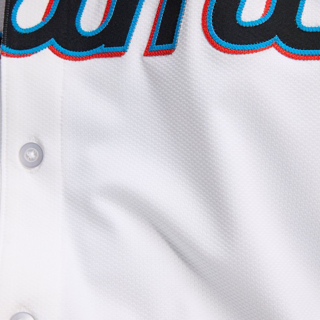 Miami Marlins Nike Home Elite Baseball Jersey - White