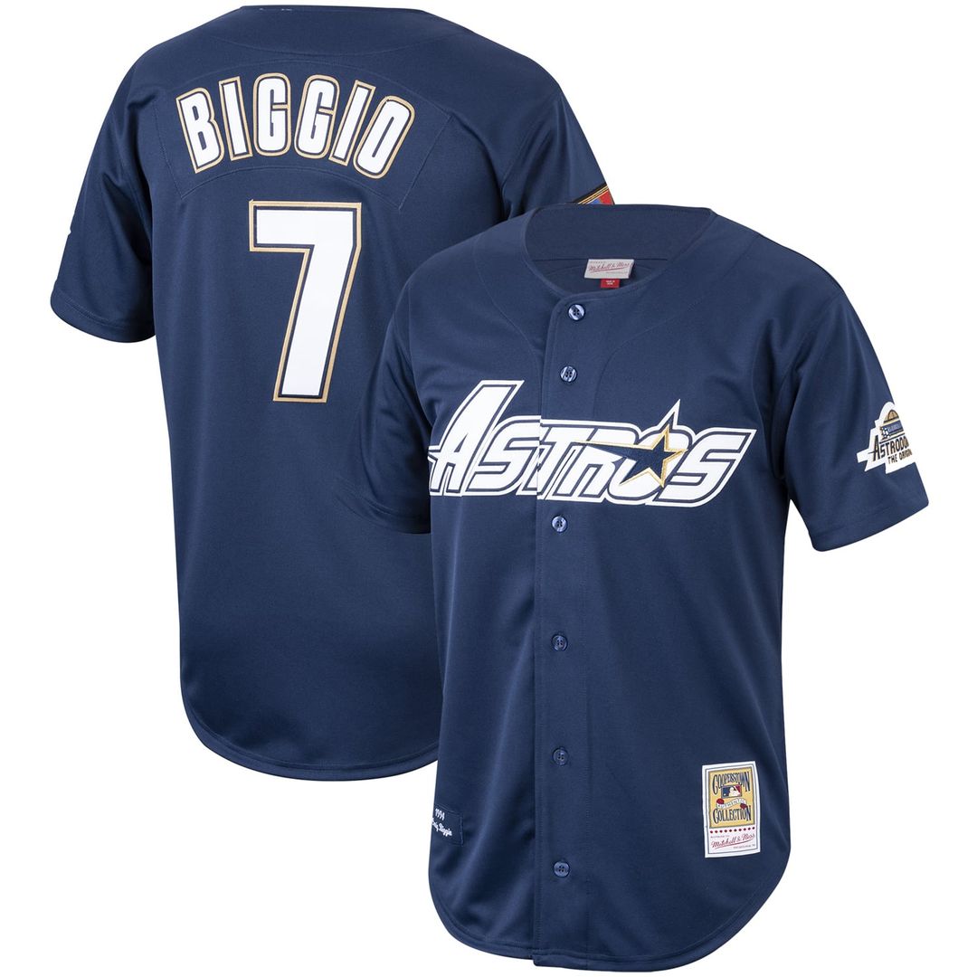 Houston Astros Mitchell & Ness Craig Biggio Cooperstown Collection 1994 Authentic Baseball Jersey - Navy