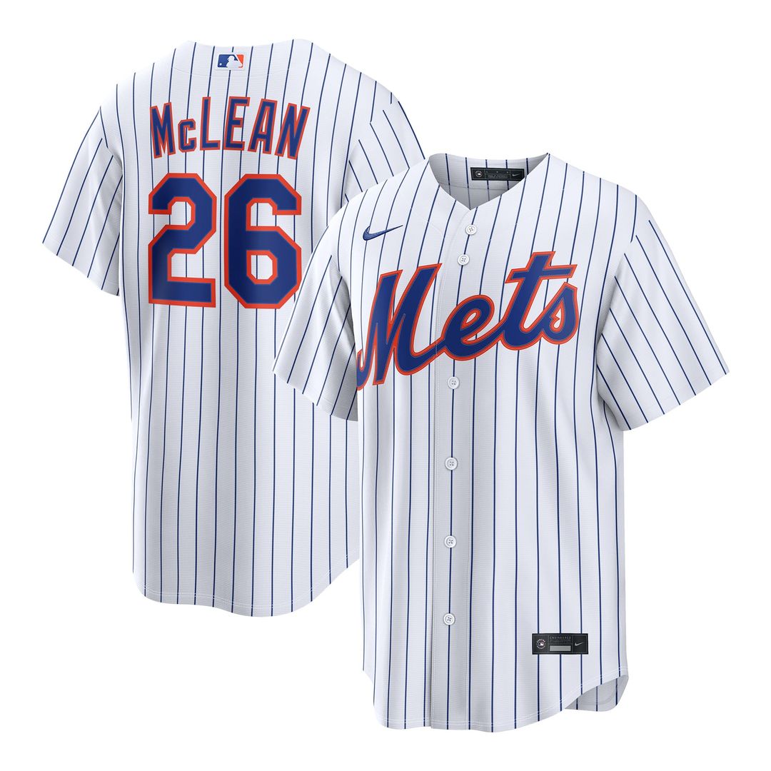 New York Mets Nike Nolan McLean Home Replica Baseball Jersey - White