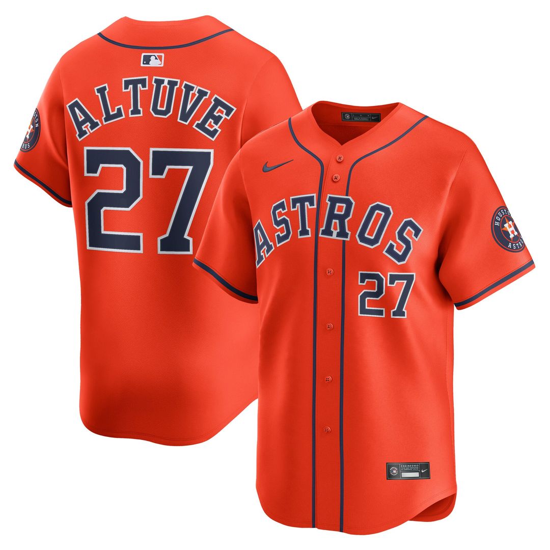 Houston Astros Nike Jose Altuve Road Limited Baseball Jersey - Gray