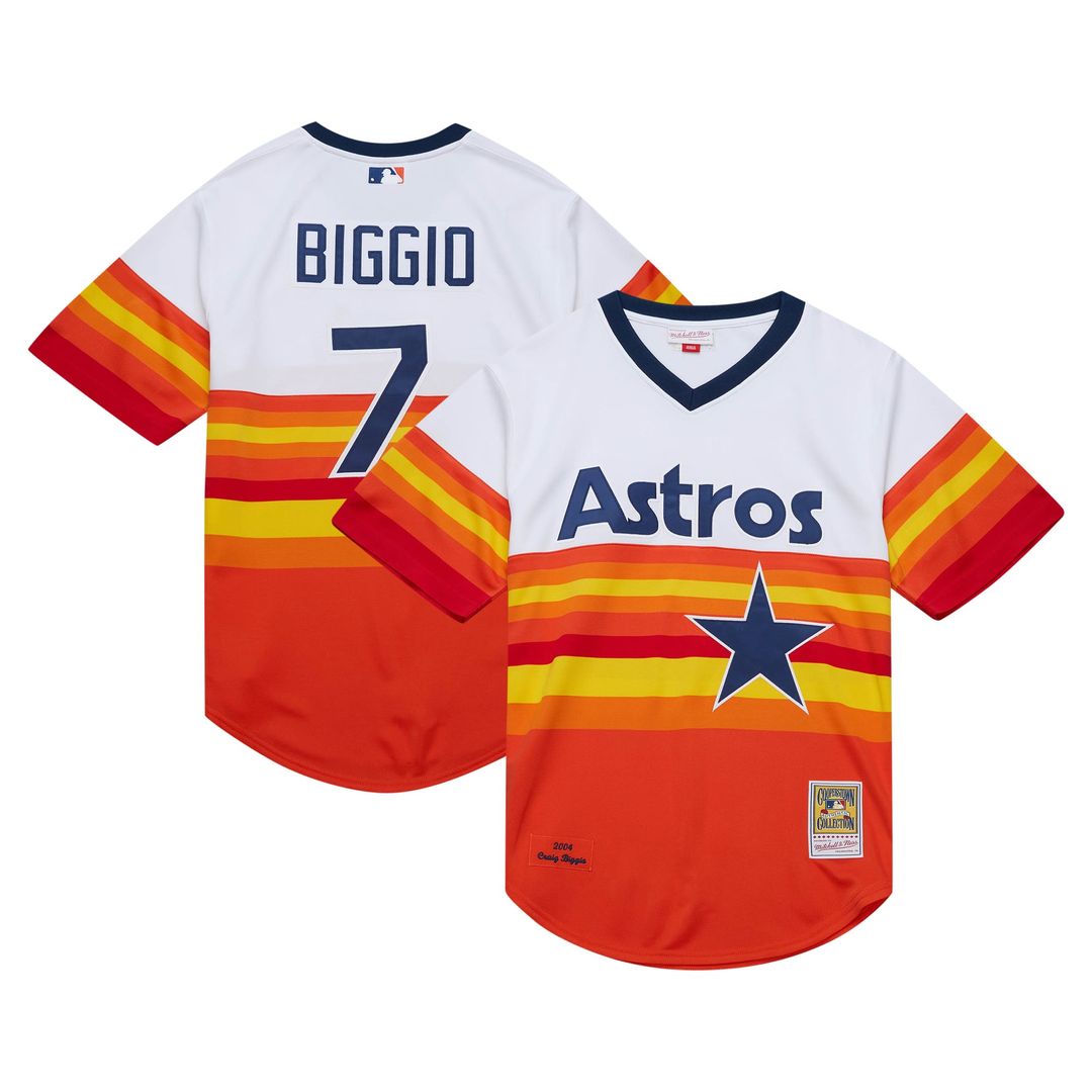 Houston Astros Mitchell & Ness Craig Biggio 2004 Cooperstown Collection Authentic Throwback Baseball Jersey - White