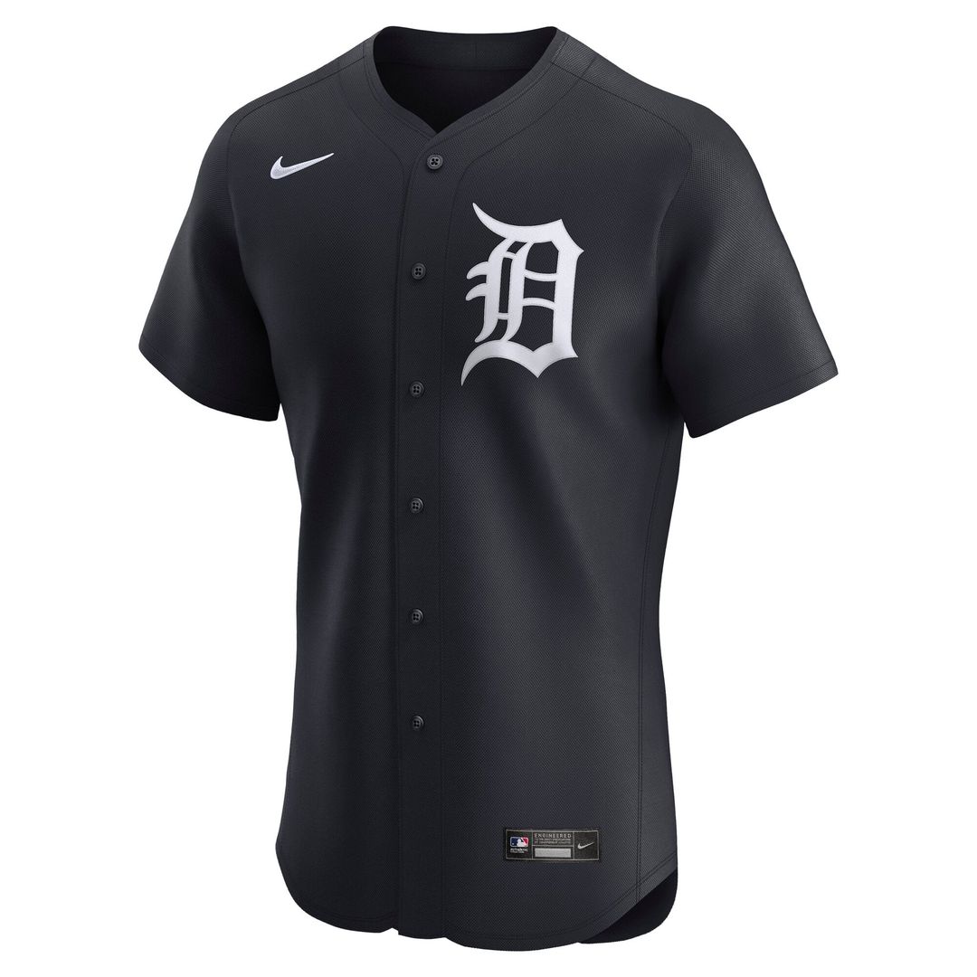 Detroit Tigers Nike Alternate 2 Elite Baseball Jersey - Navy