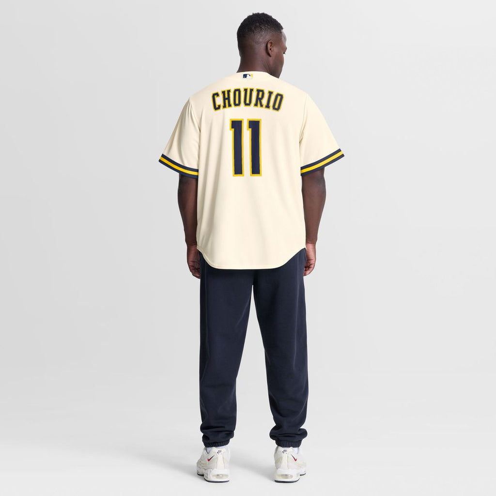 Milwaukee Brewers Nike Jackson Chourio Home Replica Baseball Jersey - Cream