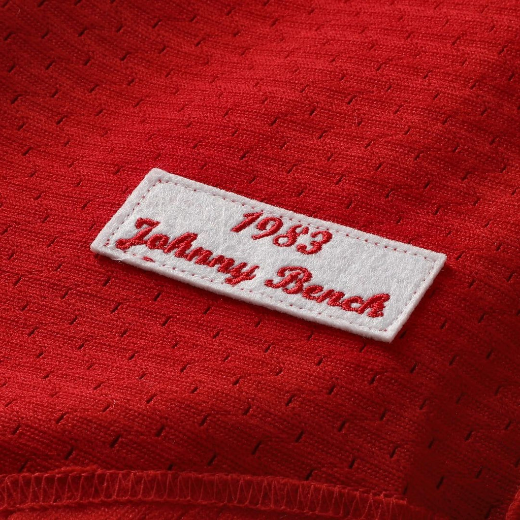 Cincinnati Reds Mitchell & Ness Johnny Bench Cooperstown Collection Big & Tall Mesh Batting Practice Baseball Jersey - Red