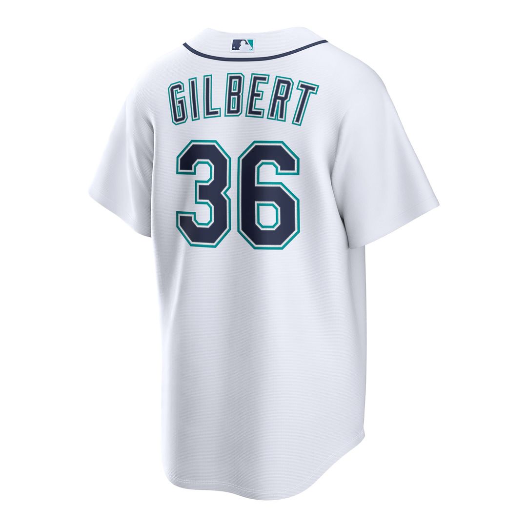 Seattle Mariners Nike Logan Gilbert Home Replica Baseball Jersey - White