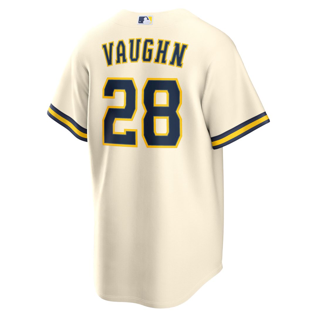 Milwaukee Brewers Nike Andrew Vaughn Home Replica Baseball Jersey - Cream