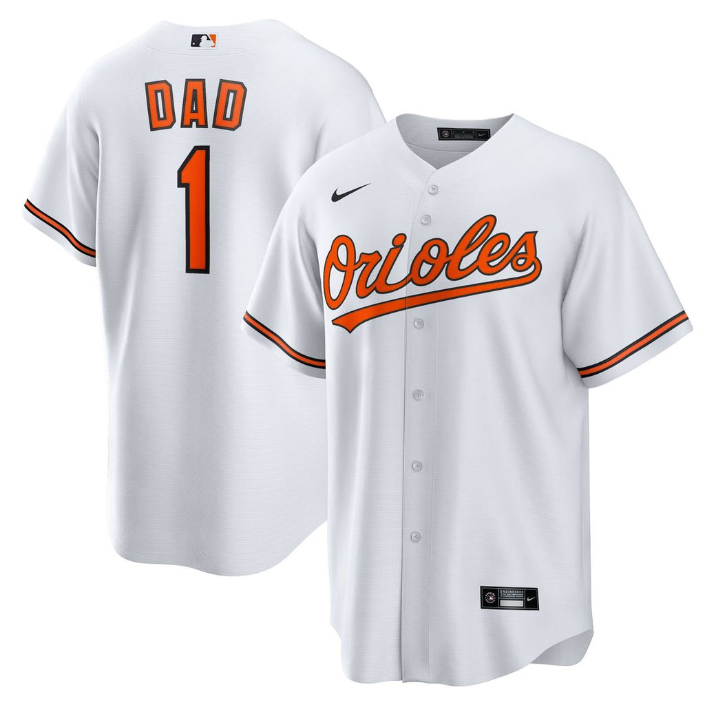 Baltimore Orioles Nike #1 Dad Home Replica Baseball Jersey - White