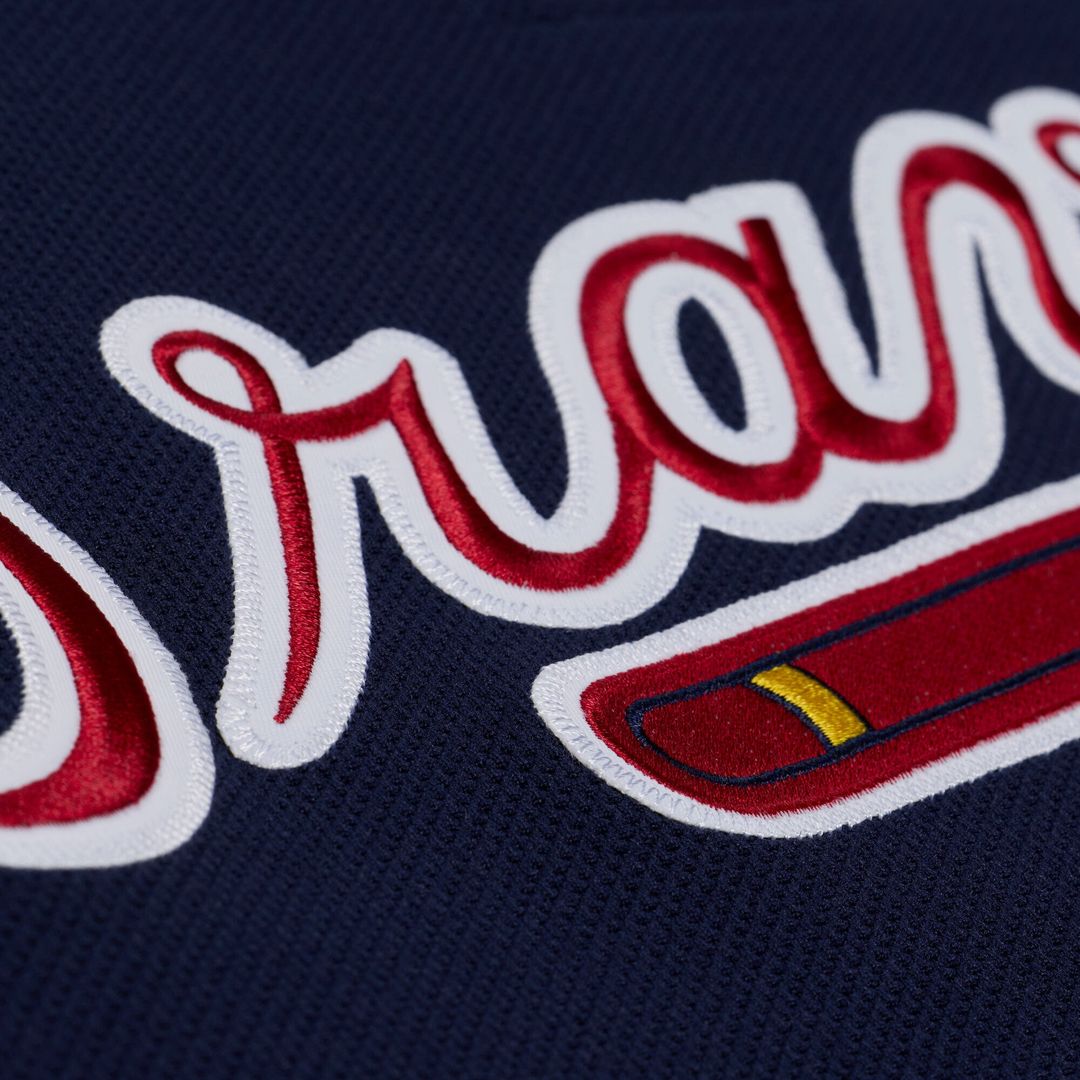 Atlanta Braves Mitchell & Ness Andruw Jones Authentic Batting Practice Baseball Jersey - Navy