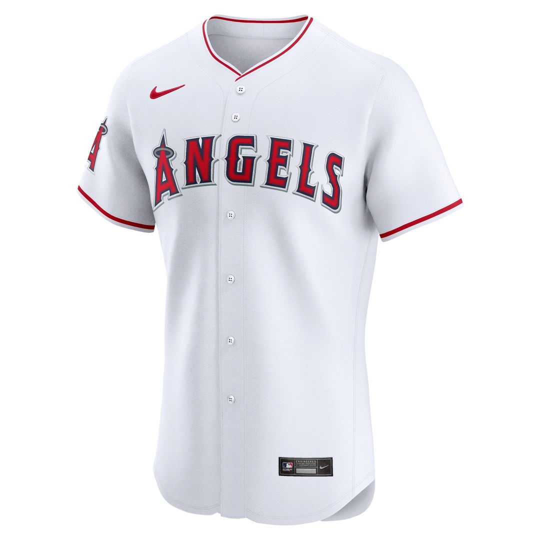 Los Angeles Angels Nike Home Elite Baseball Jersey - White
