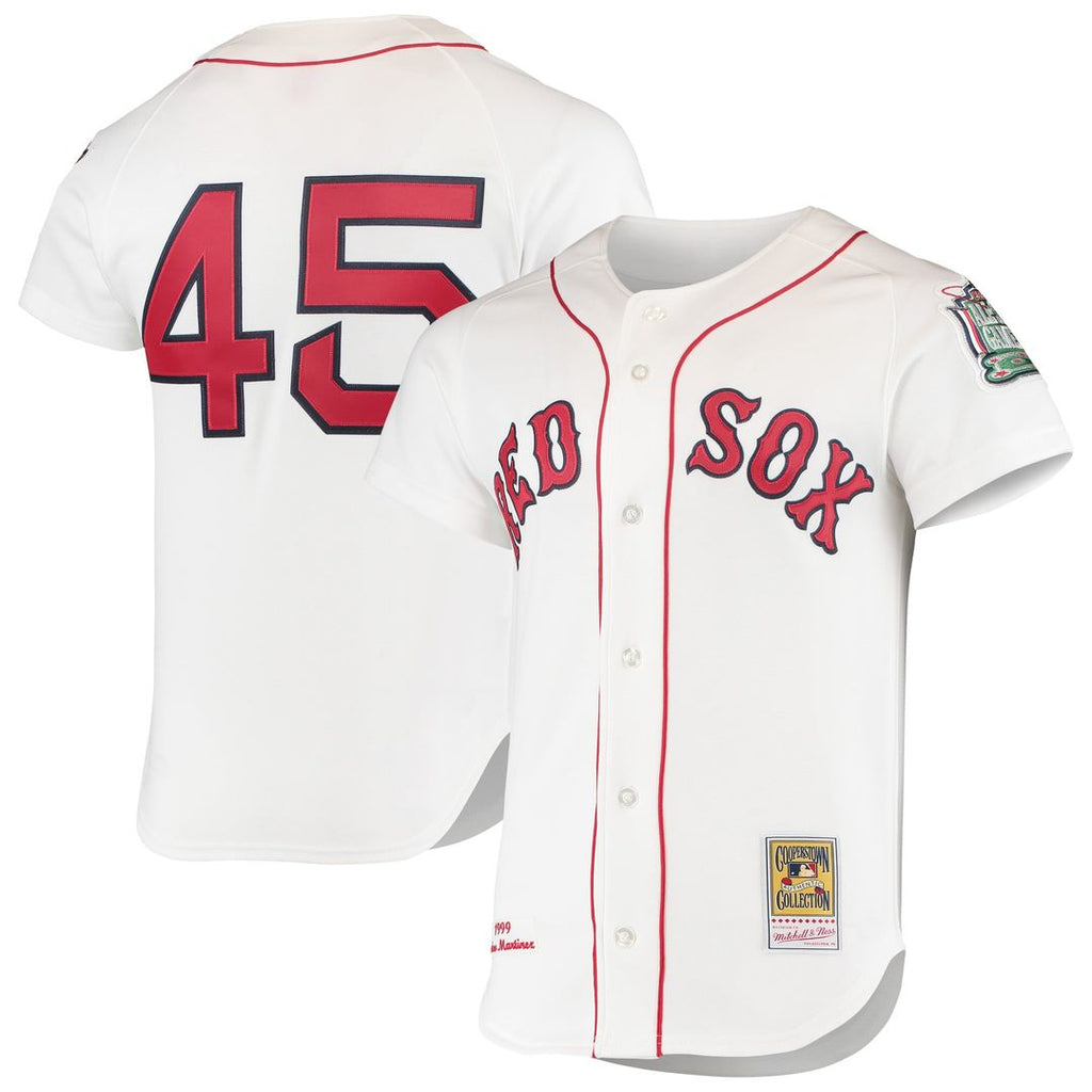 Boston Red Sox Mitchell & Ness Pedro Martinez 1999 Cooperstown Collection Home Authentic Baseball Jersey - White