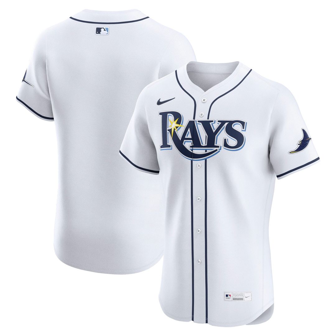 Tampa Bay Rays Nike Home Elite Baseball Jersey - White