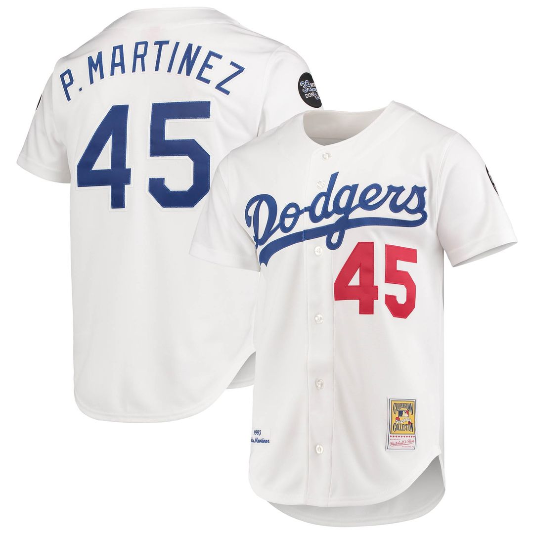 Los Angeles Dodgers Mitchell & Ness Pedro Martinez 1993 Cooperstown Collection Home Authentic Baseball Jersey - White