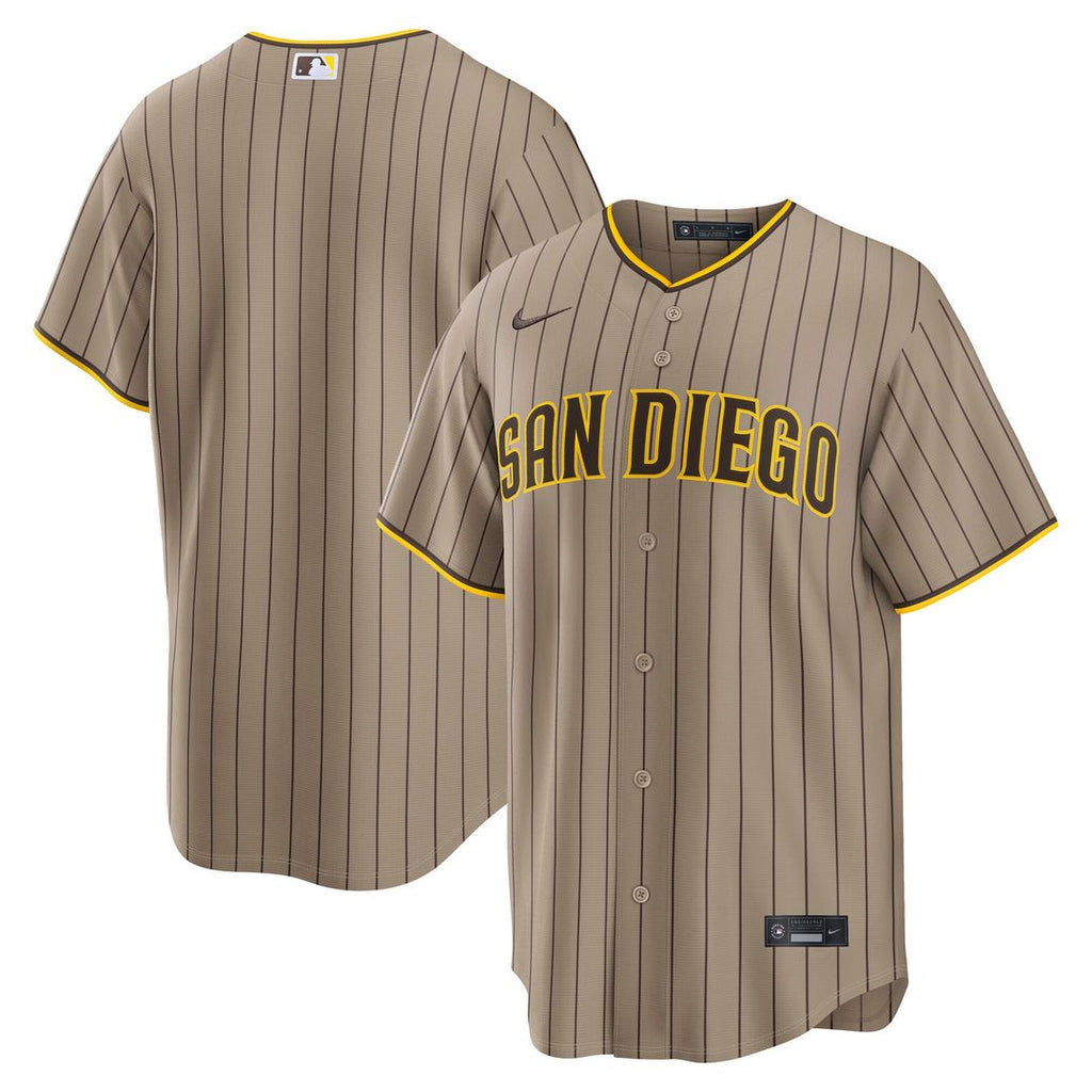 San Diego Padres Nike Alternate Replica Baseball Jersey - Sand
