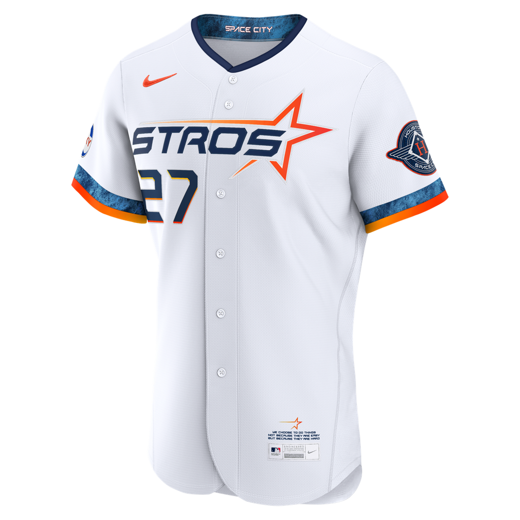 Houston Astros Nike Jose Altuve City Connect Authentic Sponsor Patch Baseball Jersey - White