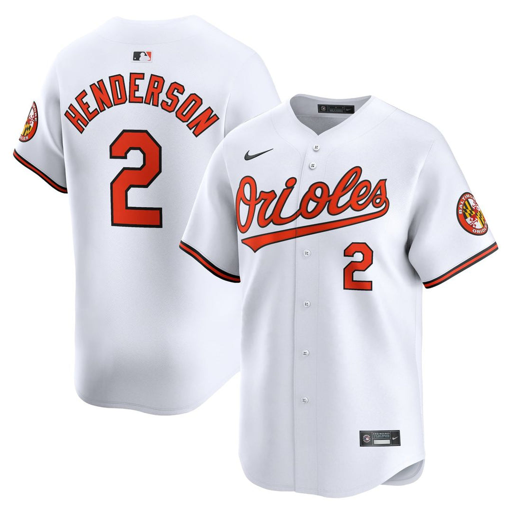 Baltimore Orioles Nike Gunnar Henderson Home Limited Baseball Jersey - White