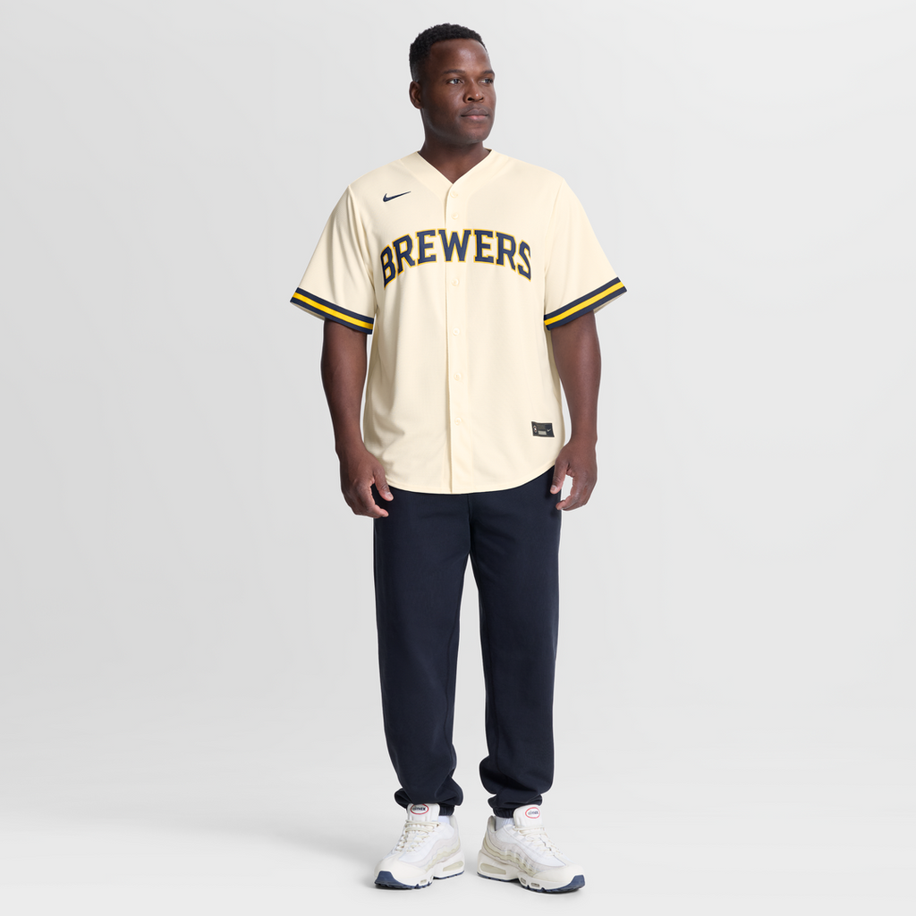 Milwaukee Brewers Nike Dustin May Home Replica Baseball Jersey - Cream