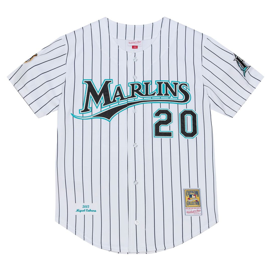 Florida Marlins Mitchell & Ness Miguel Cabrera 2003 Cooperstown Collection Authentic Baseball Jersey - White