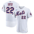New York Mets Nike Juan Soto Home Authentic Sponsor Patch Baseball Jersey - White