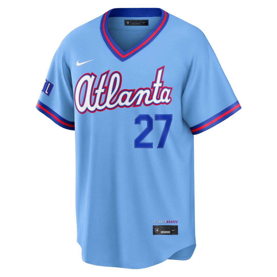Atlanta Braves Nike Austin Riley 2026 City Connect Stadium Baseball Jersey - Powder Blue
