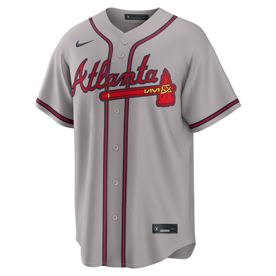 Atlanta Braves Nike Ronald Acuña Jr. Road Replica Baseball Jersey - Gray