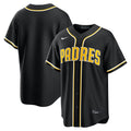 San Diego Padres Nike Fashion Replica Black Out Baseball Jersey