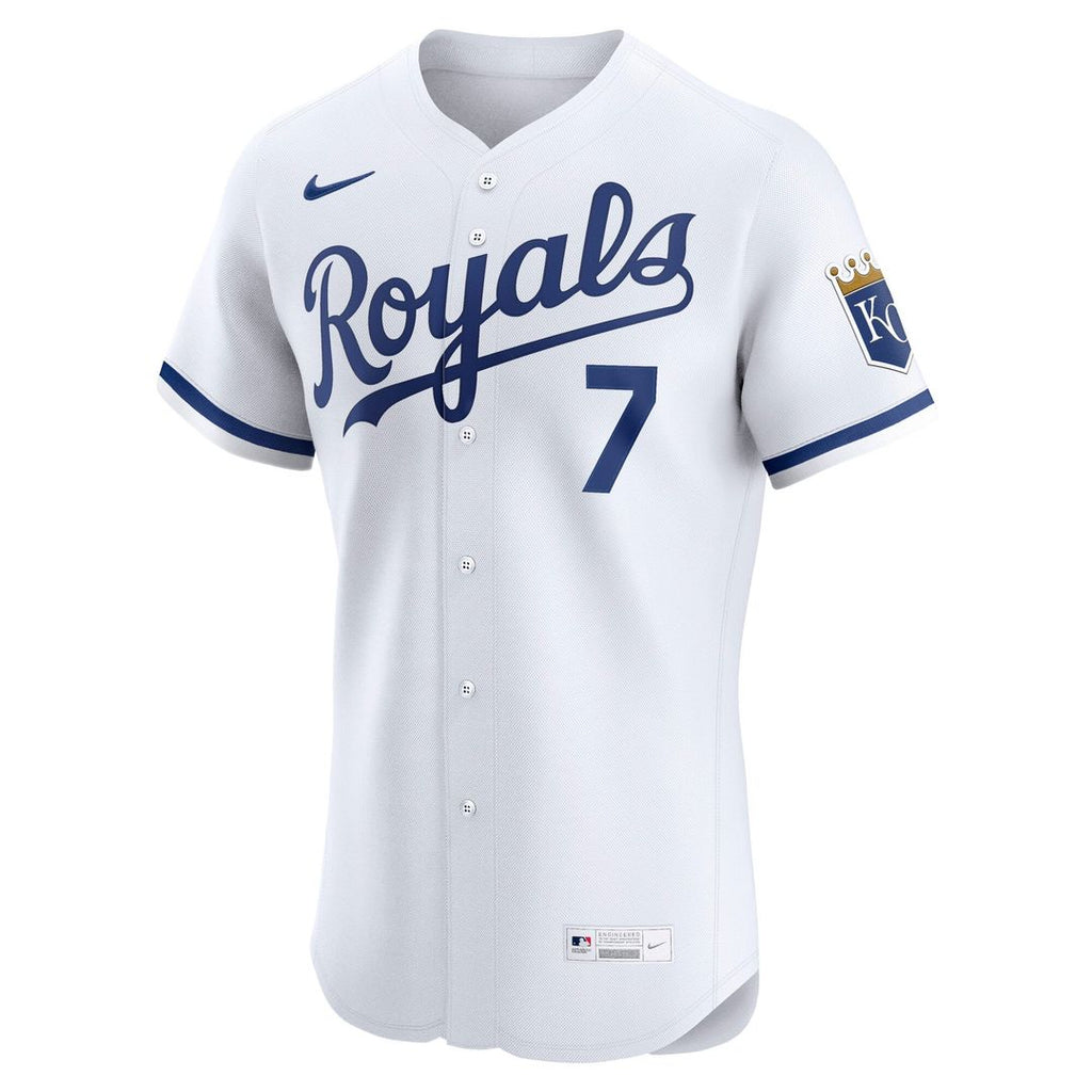 Kansas City Royals Nike Bobby Witt Jr. Home Elite Baseball Jersey - White