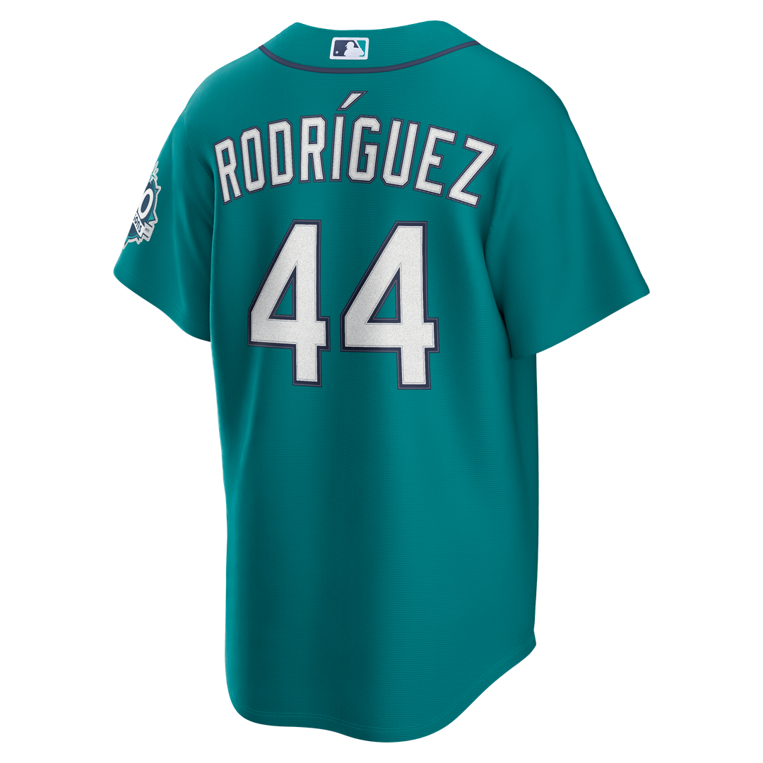Seattle Mariners Nike Julio Rodríguez Alternate Stadium 50th Season Patch Baseball Jersey - Teal