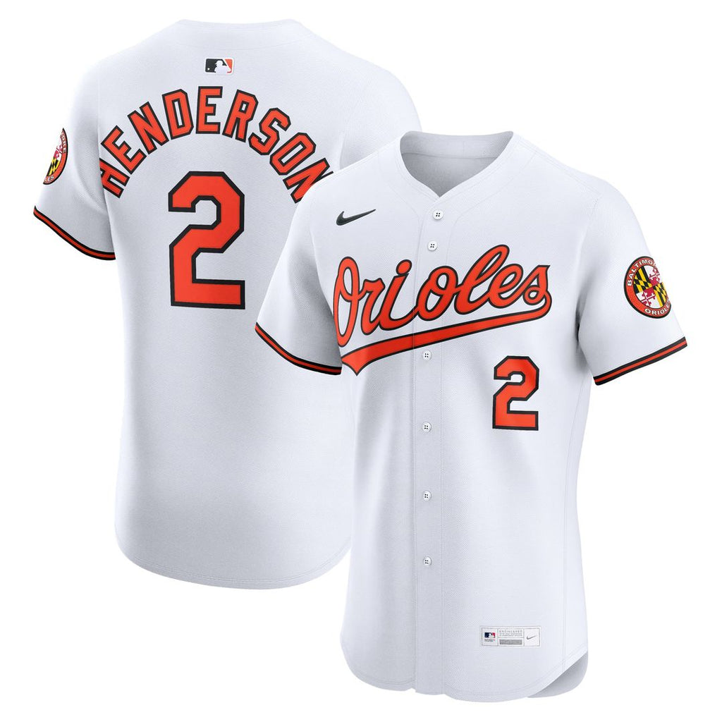 Baltimore Orioles Nike Gunnar Henderson Home Elite Baseball Jersey - White