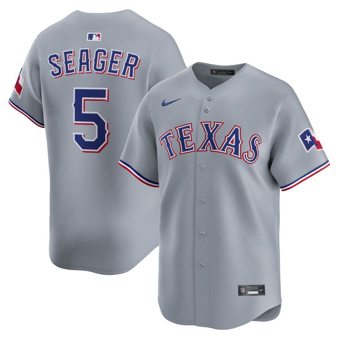 Texas Rangers Nike Corey Seager Road Limited Baseball Jersey - Gray