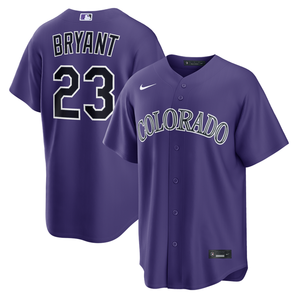 Colorado Rockies Nike Kris Bryant Alternate Replica Baseball Jersey - Purple