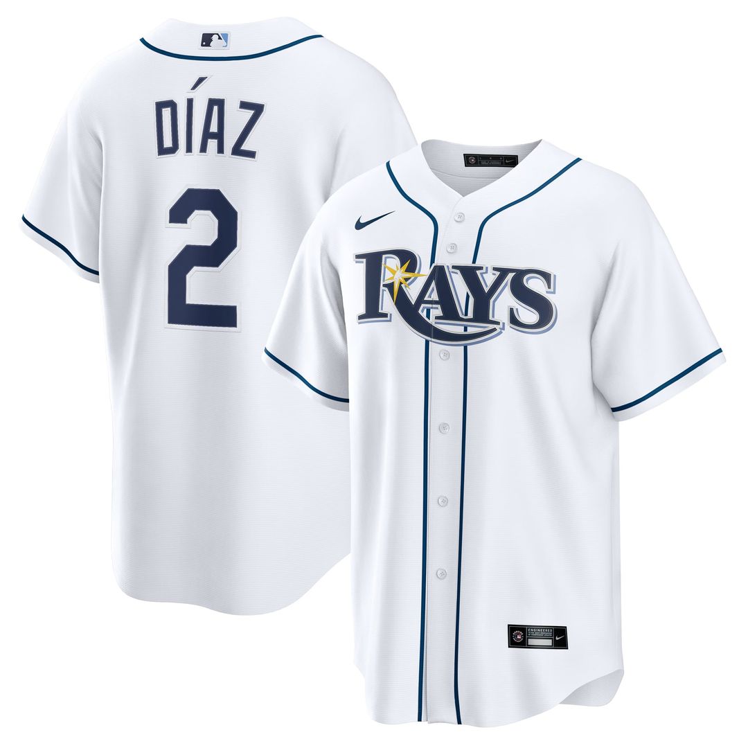 Tampa Bay Rays Nike Yandy Díaz Home Replica Baseball Jersey - White