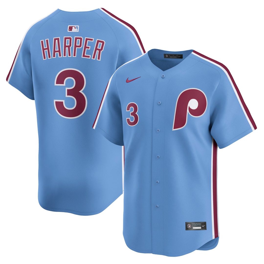 Philadelphia Phillies Nike Bryce Harper Alternate Limited Baseball Jersey - Light Blue