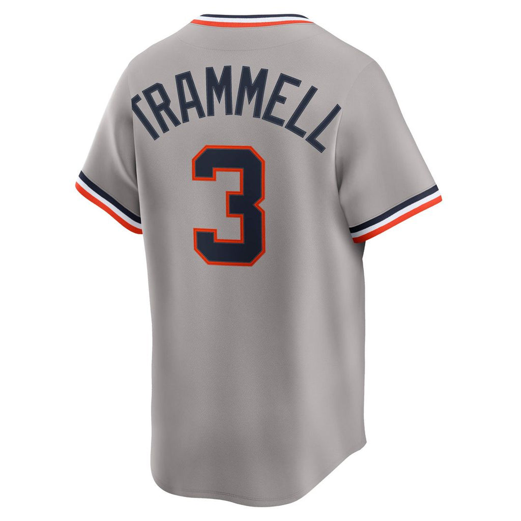 Detroit Tigers Nike Alan Trammell Cooperstown Collection Limited Baseball Jersey - Gray