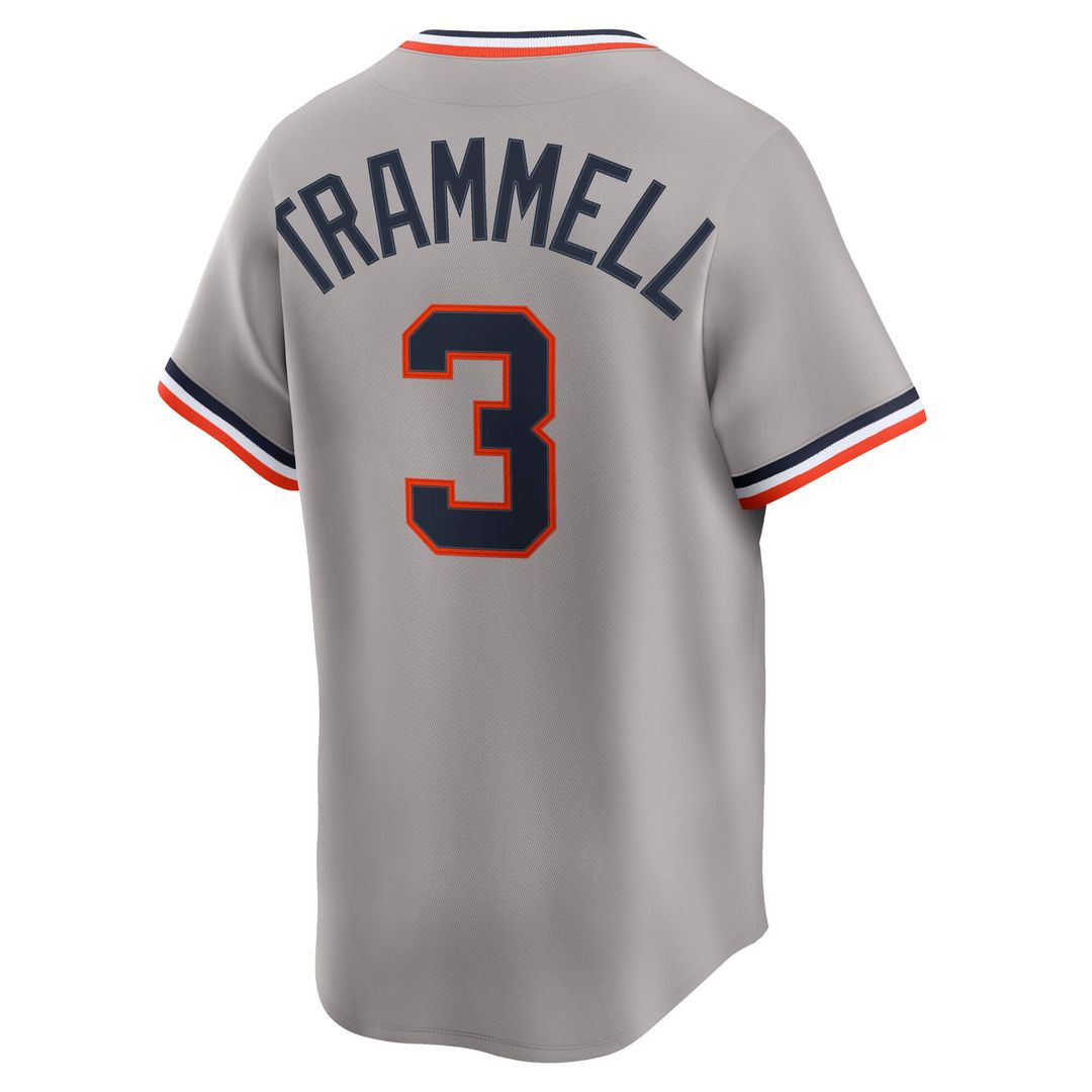 Detroit Tigers Nike Alan Trammell Cooperstown Collection Limited Baseball Jersey - Gray