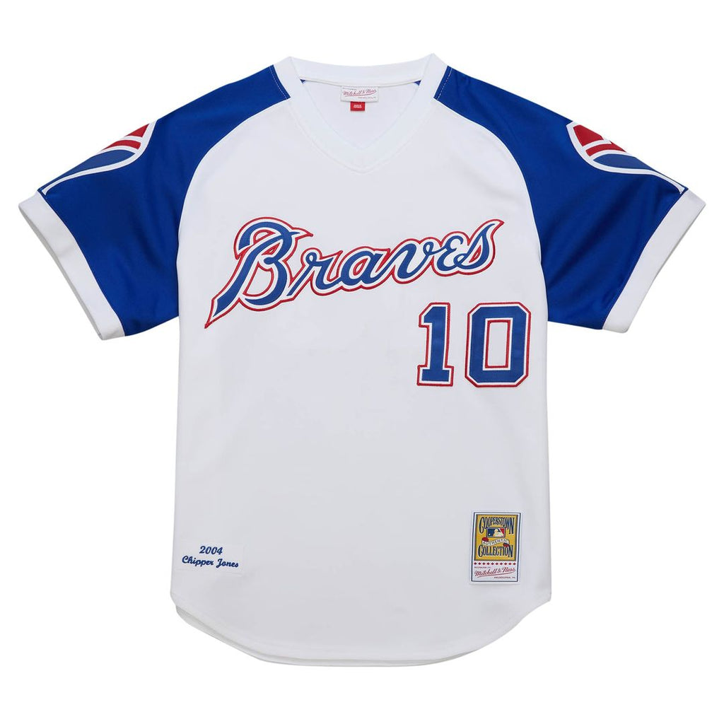 Atlanta Braves Mitchell & Ness Chipper Jones 2004 Cooperstown Collection Authentic Throwback Baseball Jersey - White