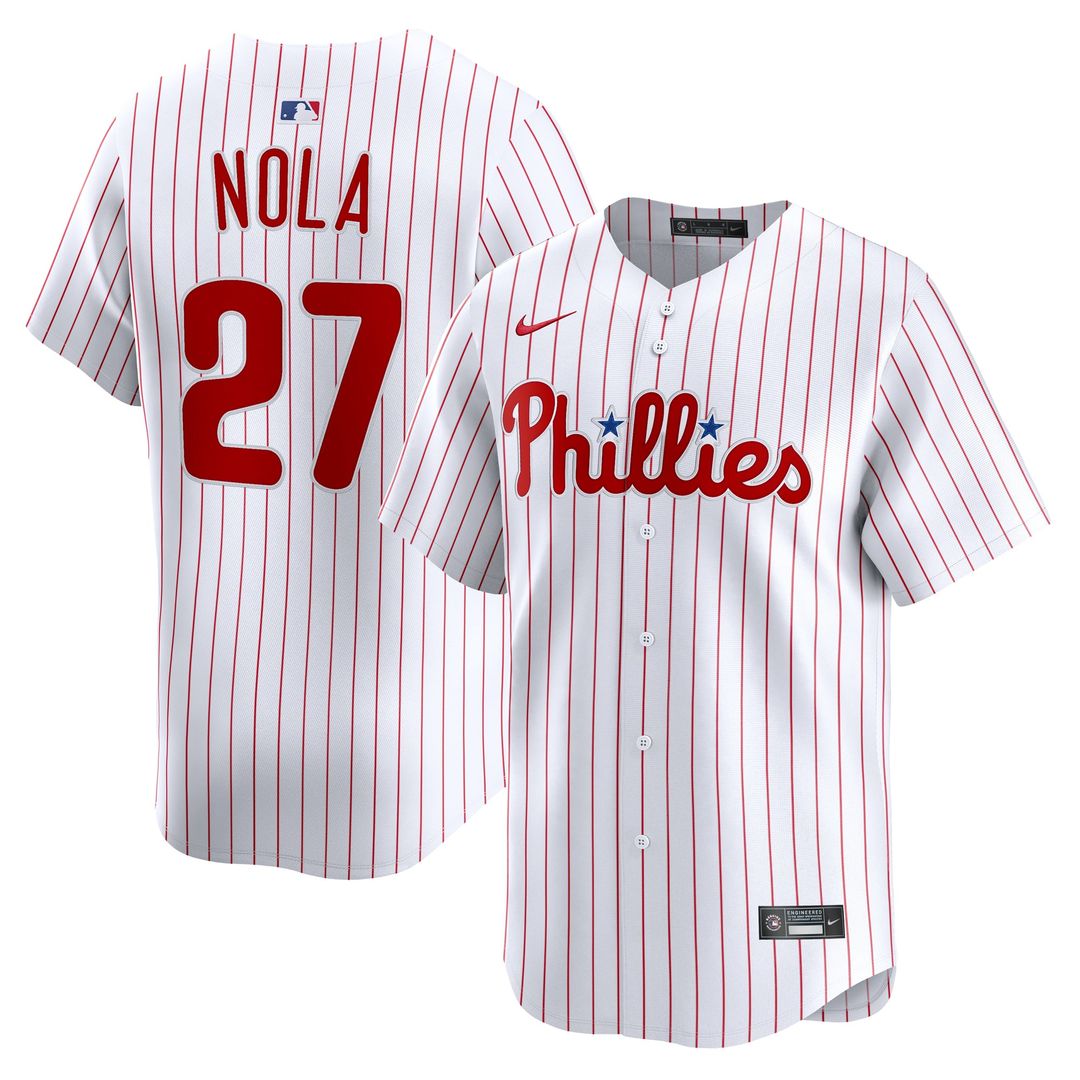 Philadelphia Phillies Nike Aaron Nola Home Limited Baseball Jersey - White