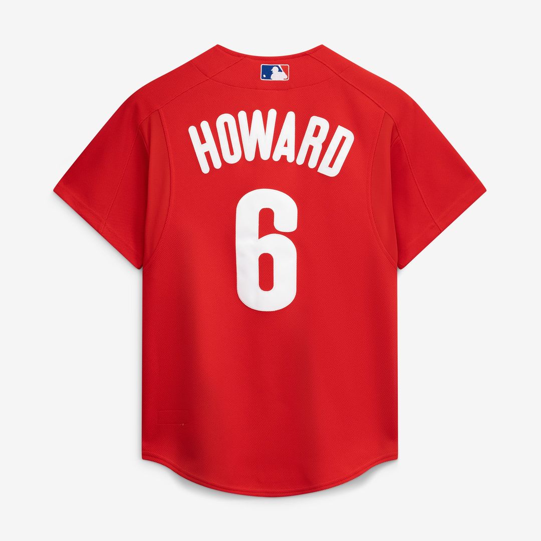 Philadelphia Phillies Mitchell & Ness Ryan Howard Cooperstown Collection Batting Practice Baseball Jersey - Red