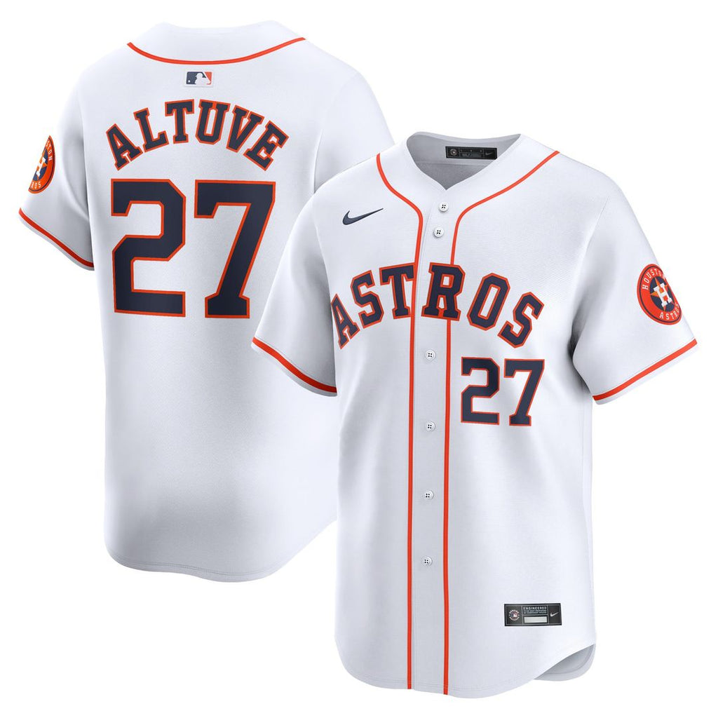 Houston Astros Nike Jose Altuve Home Limited Baseball Jersey - White
