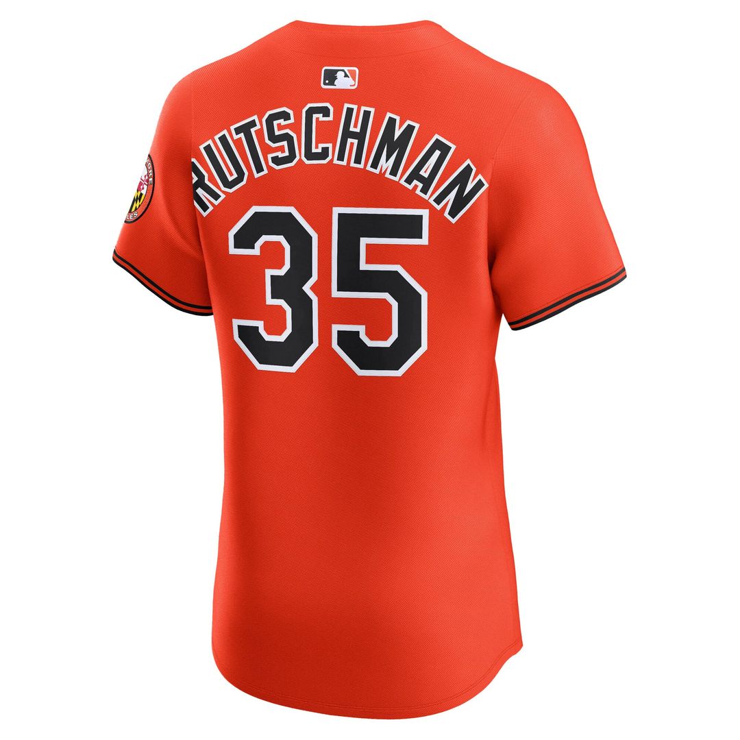 Baltimore Orioles Nike Adley Rutschman Alternate 2 Elite Baseball Jersey - Orange