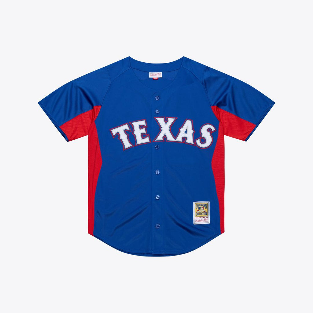 Texas Rangers Mitchell & Ness Adrian Beltre Cooperstown Mesh Batting Practice Button-Up Baseball Jersey - Royal