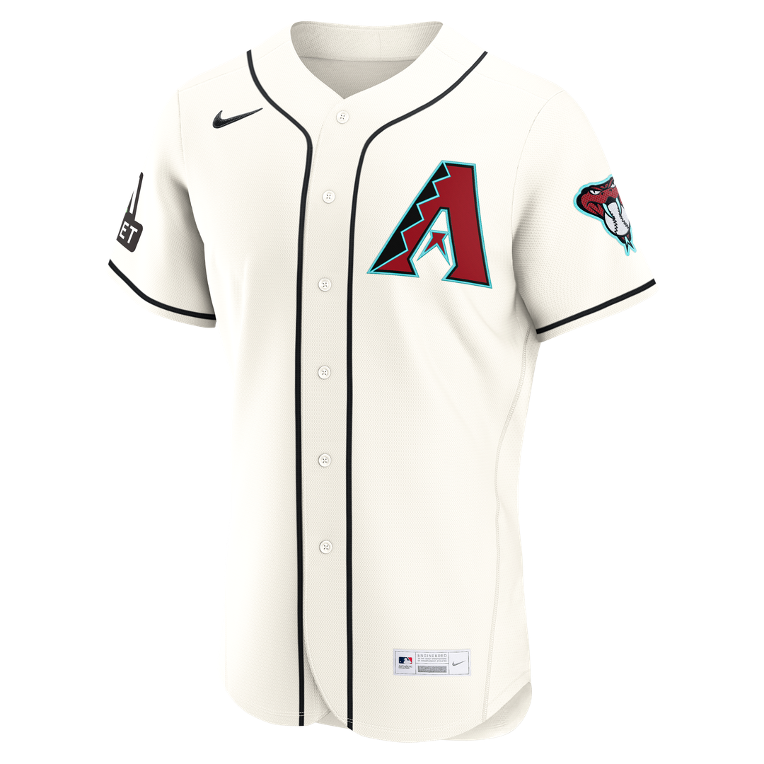 Arizona Diamondbacks Nike Ketel Marte Home Authentic Sponsor Patch Baseball Jersey - Cream