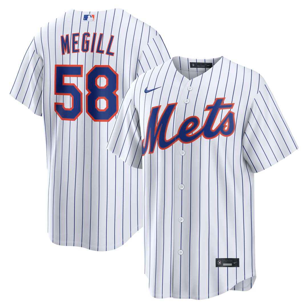 New York Mets Nike Tylor Megill Home Replica Baseball Jersey - White