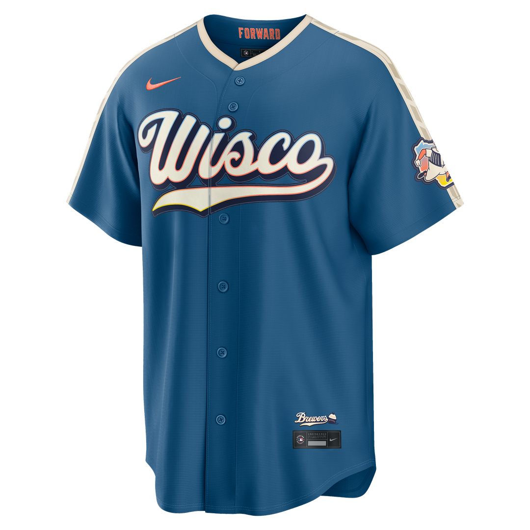 Milwaukee Brewers Nike Mineral Blue 2026 City Connect Stadium Baseball Jersey